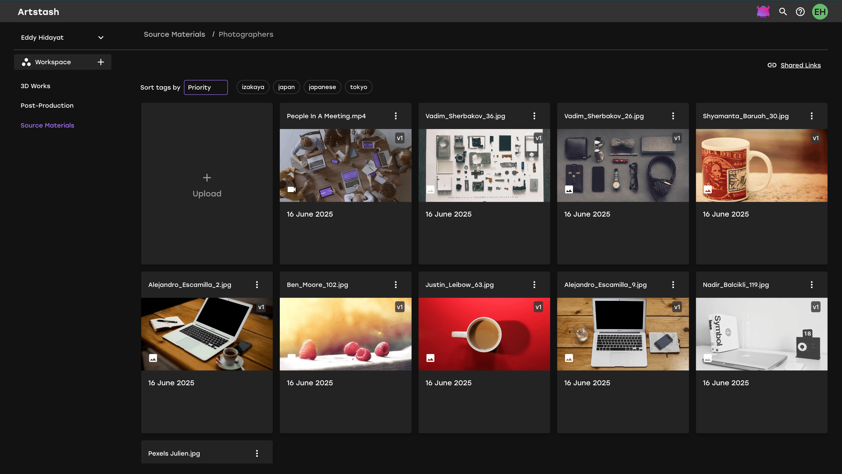 Artstash Project View